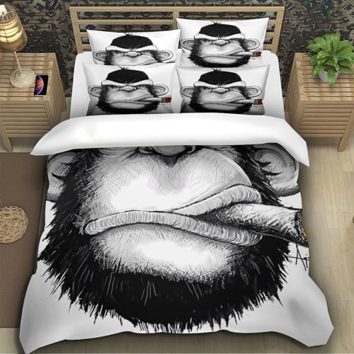 Housse de couette poulet 3D microfibre ultra douce lit Super King - 5