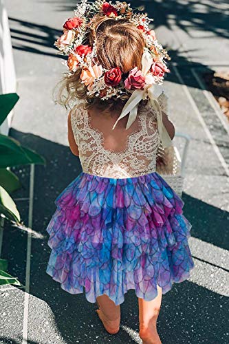 image for Vieille Toddler Flower Girl Tutu Lace Dress for Little Girls Kids Size