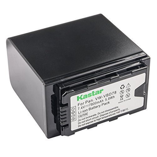 Kastar Led Super Fast Charger & Battery 2 Pack For Panasonic Vw-Vbd78 Vw-Vbd58 Vw-Vbd29 Panasonic Ag-Ux180 Ag-Ux90 Ag-3Da1 Ag-Dvc30 Ag-Hpx171 Ag-Hpx250 Aj-Px270 Aj-Pcs060 Hc-Mdh2 Hc-X1000 Hdc-Z10000 #TOP1