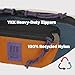 Topo Designs Mountain Waist Pack, Hip Bag, 100% Recycled Nylon Construction, 2L capacity, YKK Zips (Meteor)