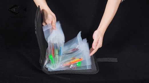 Amazon.com: Fishing Tackle Binder, Lure Storage Bag, Soft Bait Binder, Fishing Organized Storage Rig Bag for Baits, Rigs, Jigs and Lines, Suitable for Fresh Water and Saltwater (Black camouflage/9.5" * 8.3") : Amazon.com: Fishing Tackle Binder, Lure Storage Bag, Soft Bait Binder, Fishing Organized Storage Rig Bag for Baits, Rigs, Jigs and Lines, Suitable for Fresh Water and Saltwater (Black camouflage/9.5" * 8.3") :