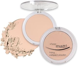 Reddhoon Matte Fixing Powder Makeup Base, Matte Finish Setting Powder Foundation Fixing Compact Pressed Powder, Long Lasting Make Up Fixer Face Powder