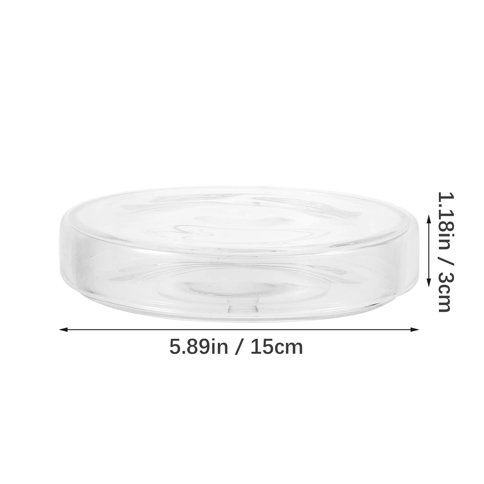 FAVOMOTO 1pc Glass Glass Flat Petri Dishes Borosilicate Petri Dish Cell Culture Petri Dishes Transparent Transparent Design Petri Dishes