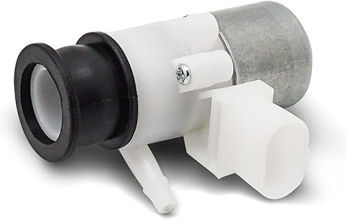 Miniatura 2 de Bomba de líquido para depósito de limpiaparabrisas para Kenworth T680 T880 y Peterbilt 104307 T4695001 104252 HLK7046 (plateado)