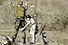 Banksy Girl And A Soldier Graffiti Stencil Street Art Urban Spray Paint Artist Poster Poster - 18x12