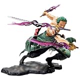 Hilloly Estatua De Pvc,One Piece Popular Anime Modelo,24CM Anime Modelo One Piece,One Piece Roronoa Zoro Figura,Juguetedecoración Colección Collectibles,Roronoa Zoro Adornos,Adornos Escritorio