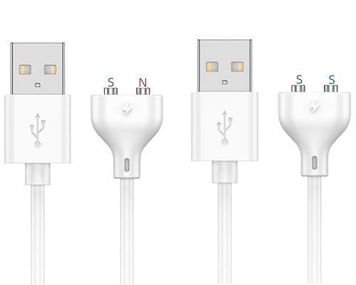 Kwevos Cable de carga magnético USB CC de repuesto, 2 pines, 31.4 pulgadas de largo, 0.276 in0.27 pulgadas de largo, cargador para juguetes de
