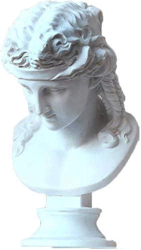 Vista 16 de ECYC Estatua clásica de busto de yeso de imitación de Agrippa de 22 pulgadas, escultura de pintura de fundición de resina blanca Altura 22.0 in