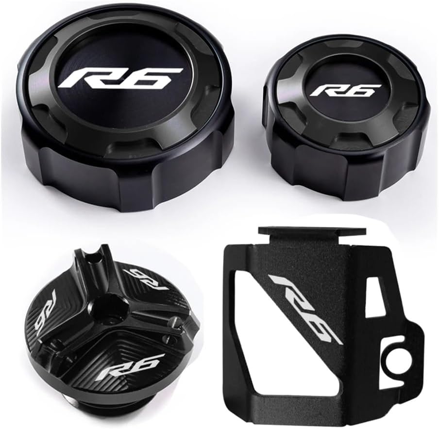 Reservoir Brake Motorcycle Fluid Cover for Ya&maha YZFR6 YZF-R6 YZF R6 2010-2023 R 6 Accessories Front and Rear Brake Fluid Oil Tank Cover Liquid Storage Tank Cover