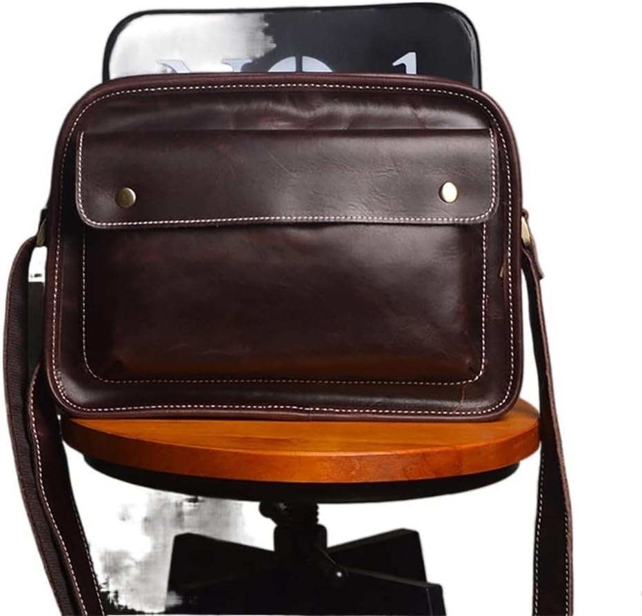 Crossbody Bag Genuine Leather Casual Shoulder Bag Leather Vintage Messenger Bag