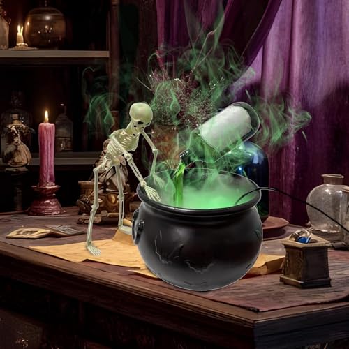 Chaudron de sorcière d'Halloween avec squelette pour ornements de table - 4
