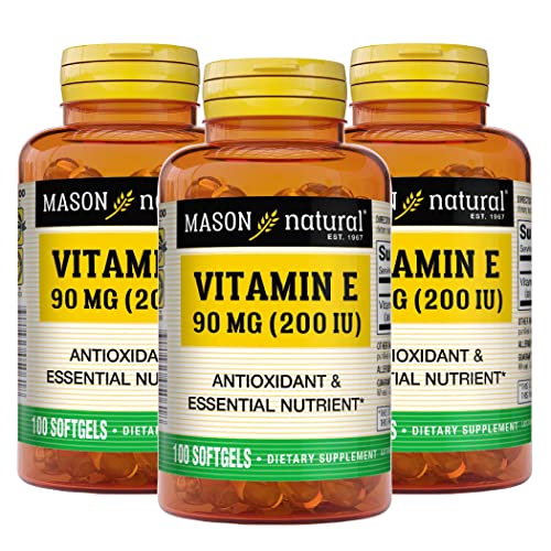 Mason Natural Vitamin E 90 Mg (200 Iu) - Antioxidant And Essential Nutrient, Healthy Immune System, Skin And Eyes, Whole Body Supplement, 100 Softgels (Pack Of 3) #TOP18