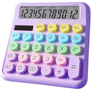 Desktop Calculator Cute Candy Color – Standard Basic Calculator, Cute Desk 12 Digit Calculator Dopamine Color Design, As a Gift for Colleagues, Kids,Classmates
