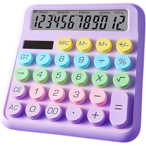 Desktop Calculator Cute Candy Color – Standard Basic Calculator, Cute Desk 12 Digit Calculator Dopamine Color Design, As a Gift for Colleagues, Kids,Classmates