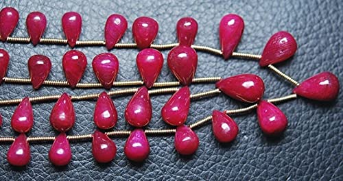 Ruby Smooth Tear Drops briolettes 6-9mm, idéal pour vos ateliers créatifs