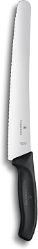Victorinox Swiss Classic 10.25-Inch Curved Bread Knife with Serrated Edge and Black Handle