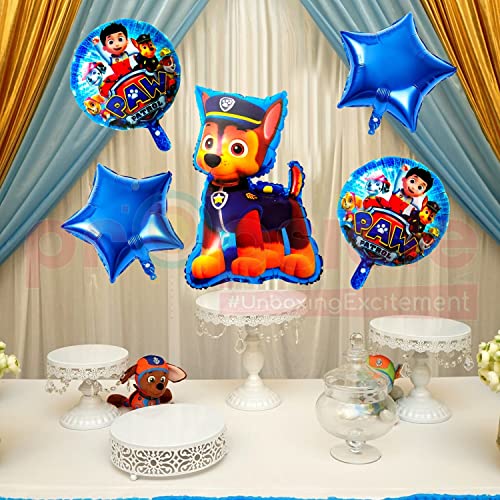 Image of Propsicle Birthday Foil Paw-Patrol Theme Birthday Decorations Balloon Pack Of 5 Baby Birthday Party Supplies Item,Multicolor