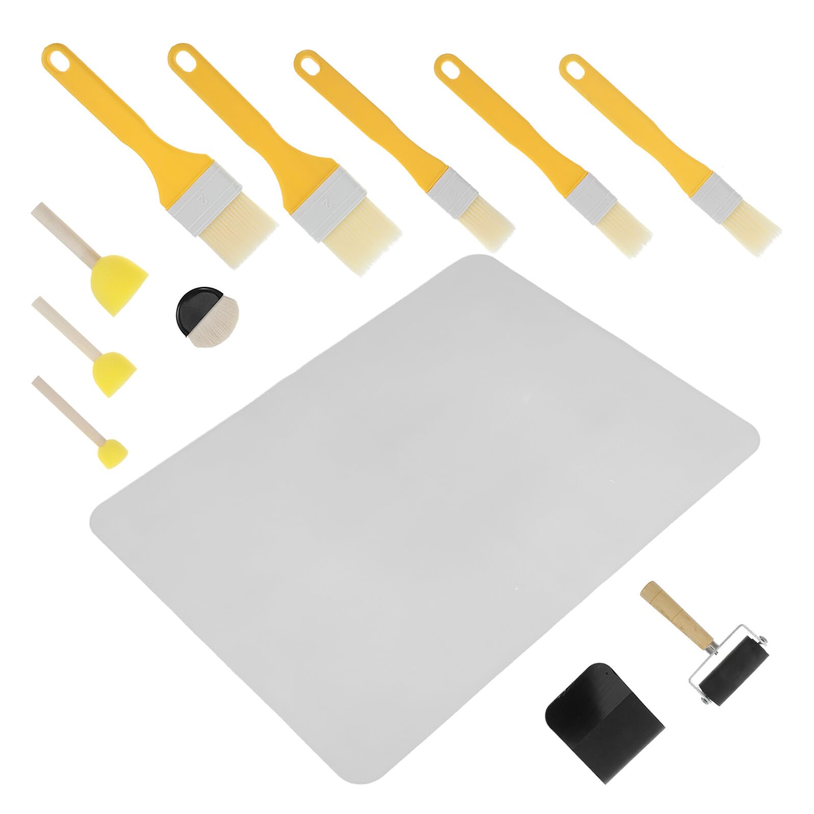 Kit de Herramientas para Manualidades de Decoupage Portátil con Materiales de Plástico y Goma Adecuado para Principiantes y Proyectos Escolares Viaje