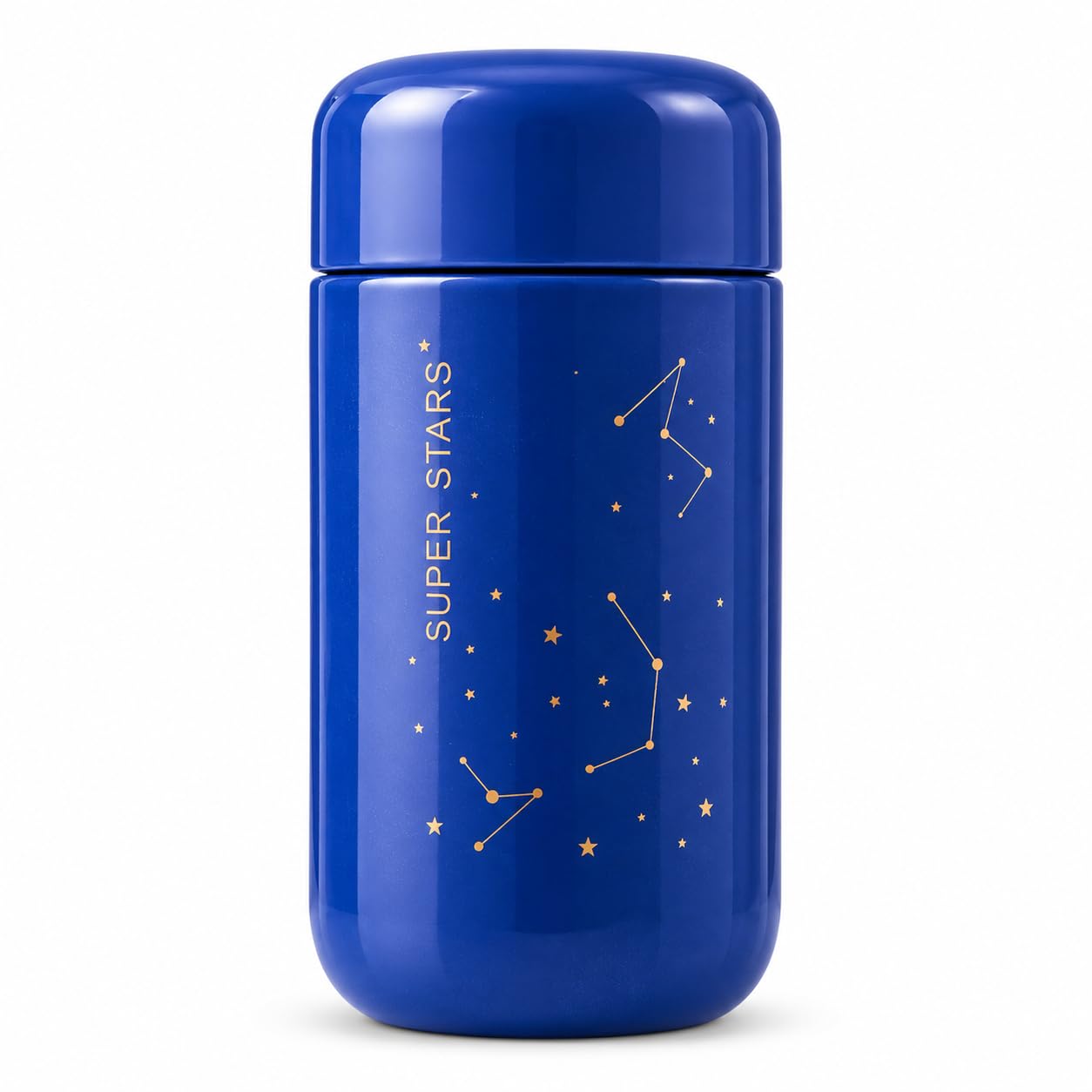 250ml Travel Coffee Mug with Lid, Hot & Cold Drinks, Leakproof Travel Mug, Stainless Steel Inner Cup, Portable Tea & Coffee Tumbler for Office, School & Travel (Dark Blue)