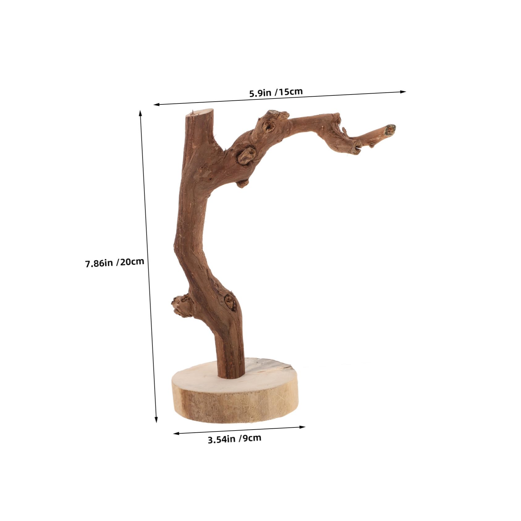 Posatoio per Pappagalli con Base, Supporto in Legno per Uccelli | Struttura Multifunzione, Presa Sicura Antiscivolo, per Interazione e Gioco Stile Casuale