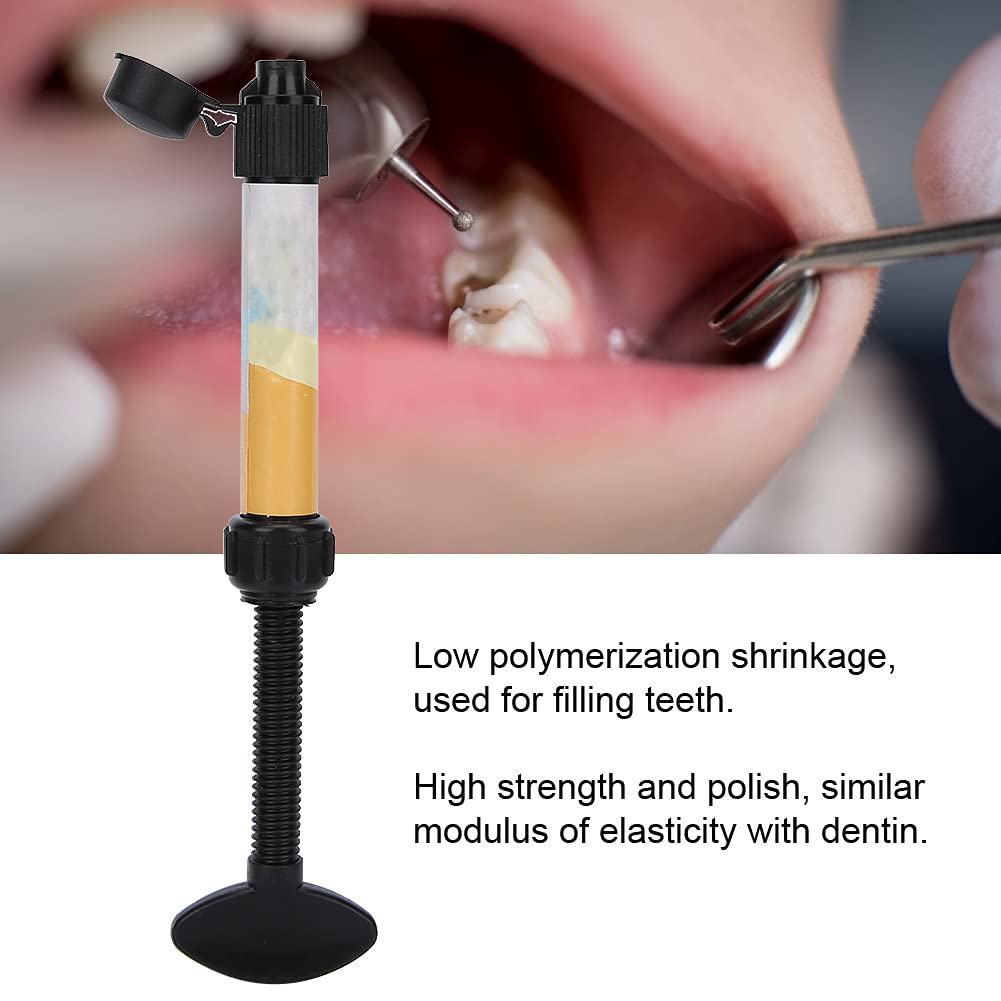 Materiały do ​​Wypełniania Zębów, Uniwersalna Światłoutwardzalna Żywica Kompozytowa Strzykawka Dentystyczna Wypełnij Zęby Opieka Zdrowotna, Brakujące Zęby Naprawa Zamienników Narzędzie(A1)