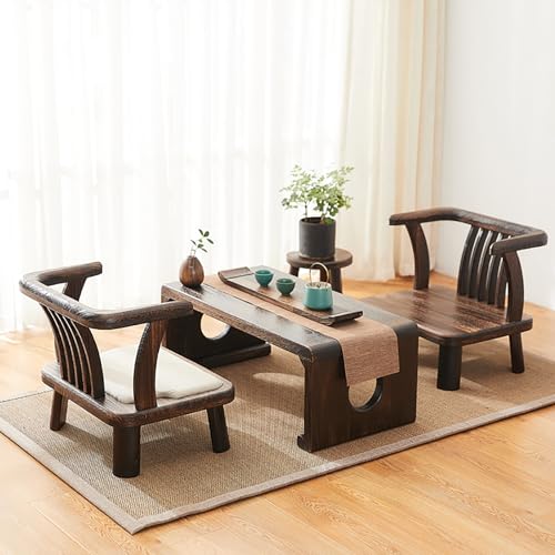Chaise tatami en bois massif avec dossier confortable - 4