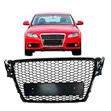Front Bumper Grille for 2009-2012 Audi A4 B8 Replacement Front Radiator Grill, ABS Upper Hood Hollow Grille Part Car Radiator Guard for 2009 2010 2011 2012 Audi A4 B8