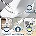 ZaklnLife Electric Spin Scrubber, Cordless Cleaning Brush with Adjustable Extension Arm 4 Replaceable Cleaning Heads, 4000mAh Rechargeable Battery Power Scrubber for Bathroom, Tub, Tile, Floor