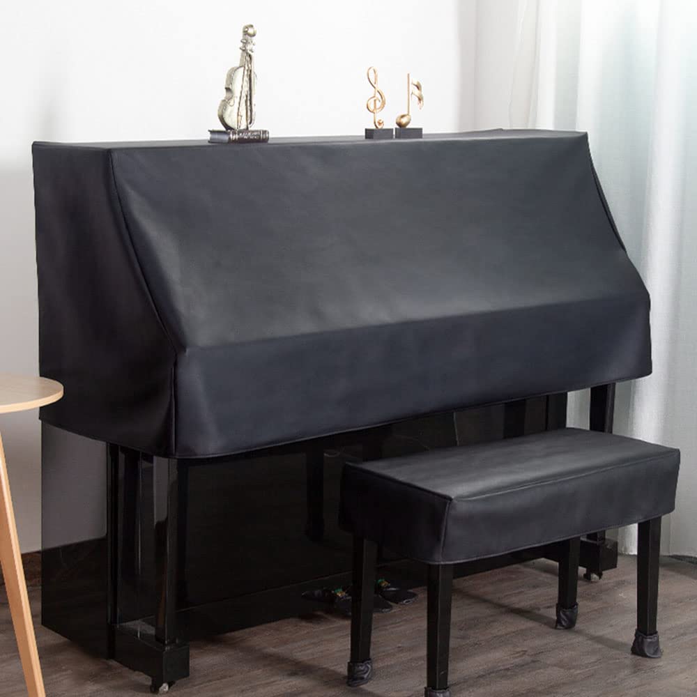 Pianoforte Verticale 88 Tasti Copri Anti Polvere Piano Digitale Tastiera Copertura In Stoffa Morbida Classico Dimensioni Universali , Black