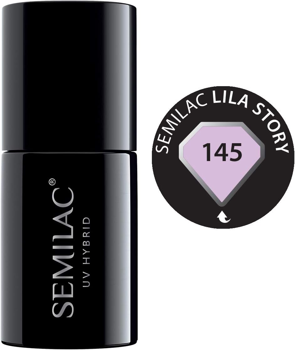 SEMILAC Gel Nail Polish 145 Lila Story, Full Coverage Gel Polish, Soak Off Easy To Use LED/UV Nail Lamp - Image 3