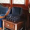 Black Vintage Caribbean Pirate Chest with Decorative Nailed Design
