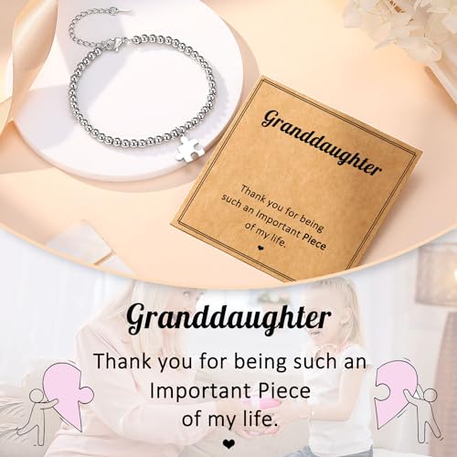 Image of Puzzle Bracelets for Women Girls, Birthday Mothers' Day Christmas Gifts for Granddaughter Niece Daughter sister Bestie