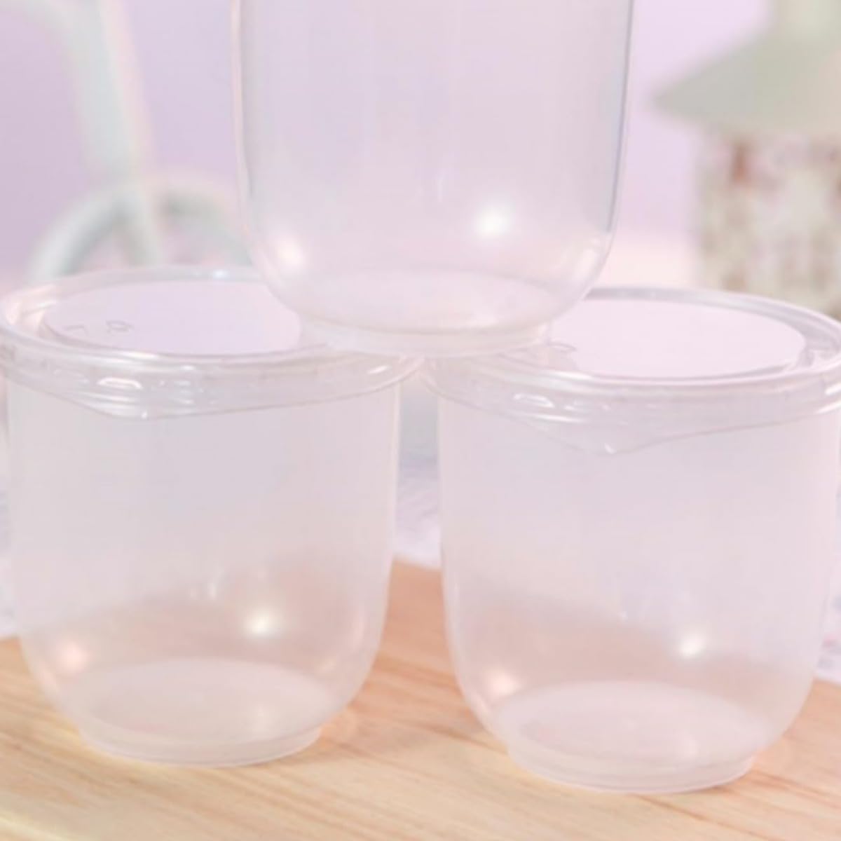 Amazon｜Geyaziu デザートカップ プラスチックカップ 蓋付き