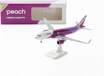 peach航空機モデル 2個セット　A320 1/400 Amazon | Peachオリジナル A320neo JA201P 飛行機模型 プレーン