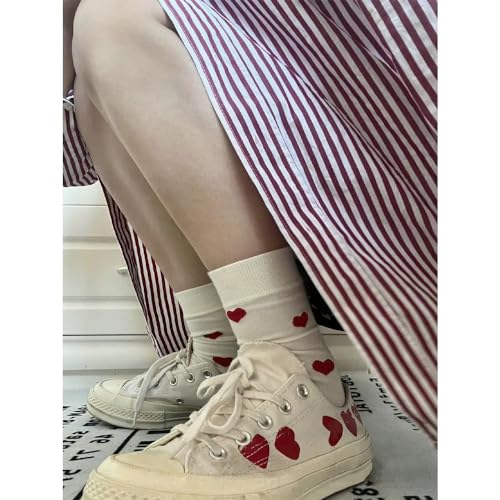 Valentines Day Socks for Women Heart Socks Valentine Socks Women Aesthetic Cute Socks Coquette Socks Crew Socks4