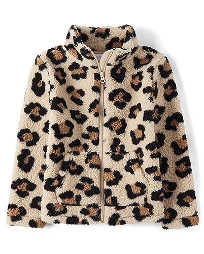 Image of The Children's Place girls Long Sleeve Sherpa Zip-up Hoodie