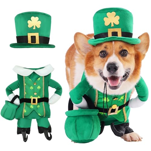 Leprechaun Dog Costume, 3 PCS St Patrick’s Day...