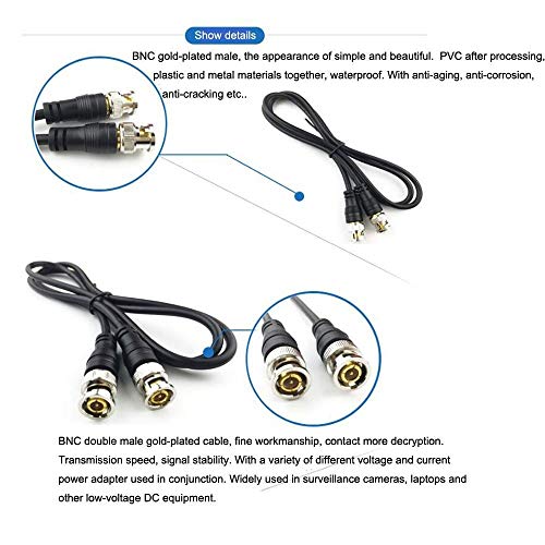 Cable BNC Macho para CCTV DVR a TV TraderPlus, extensión de video analógico en pack x5 5