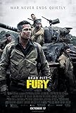 Fury Movie Poster (24 x 36) (Thick) Brad Pitt, Shia LaBeouf, Michael Pena, Scott Eastwood