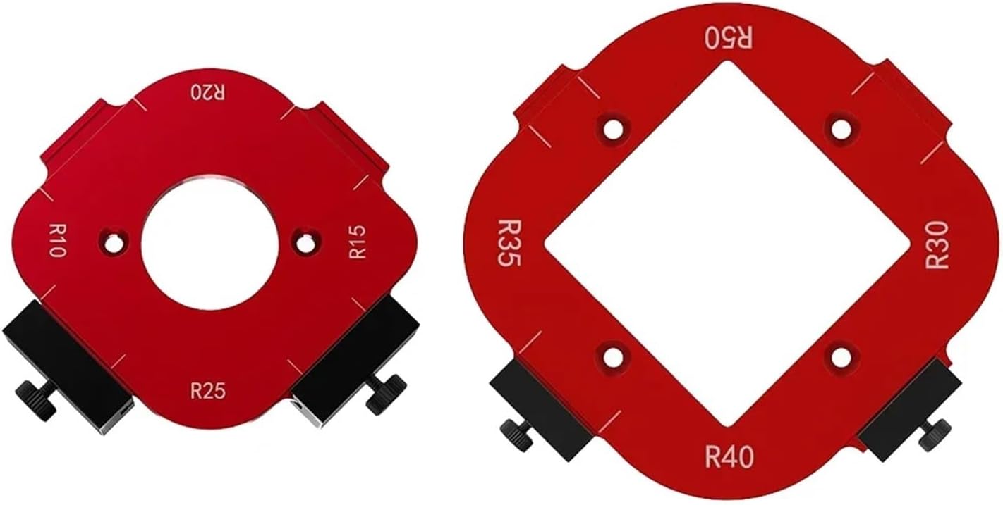 Router Corner Radius Template for Woodworking, Multifunctional Round Arc Corner Mould, Wooden Board Arc Cutting for Curved Cutting(30-50R)