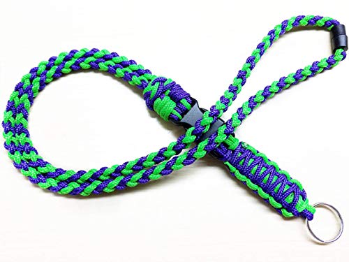 KnottyCordCreations - ID Badge Middleweight Paracord Neck Lanyard - Neck Breakaway - Choose