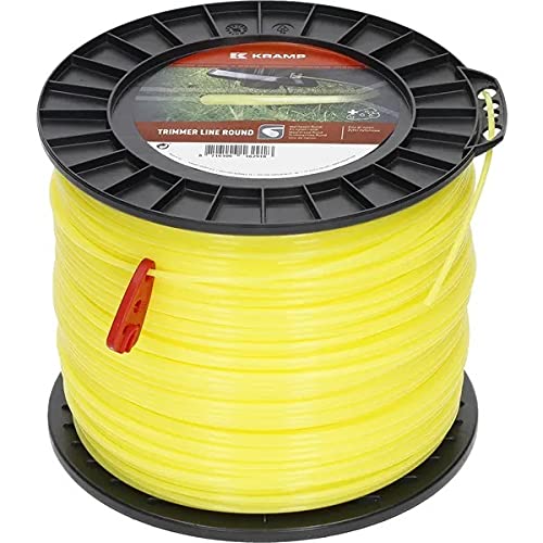 Kramp Filo di ricambio per decespugliatore, 2,4 mm, 180 m, rotondo, giallo