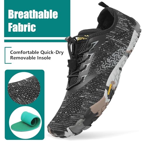 Image of SAGUARO Womens Mens Barefoot Shoes Minimalist Trail Runner Wide Toe Box Zero Drop Outdoor Cross Training Shoe