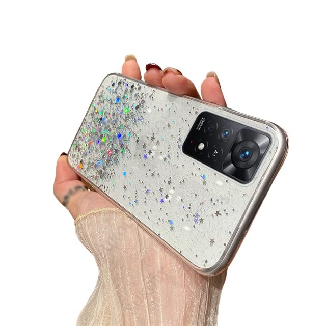 VONZEE® Glitter Case Compatible for Redmi Note 11 Pro 5G /Note 11 Pro Plus 5G, Non Moving Glitter Cover Soft TPU Bumper Bling Cover for Women Girls Phone Case (White) (B0B51Z9MK7) Amazon Price History, Amazon Price Tracker