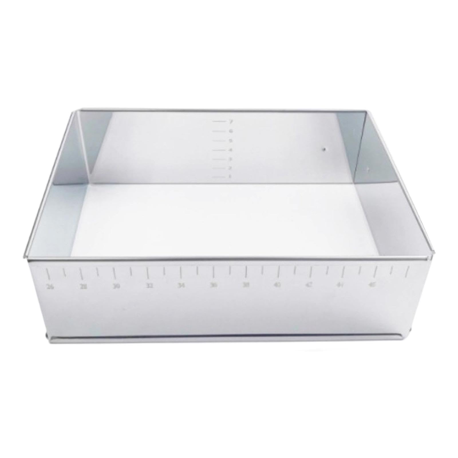 Tiramisu Cast per Dolci Rettangolare Anello Estensibile in Acciaio Inox con Visibile Teglia da Forno per Cheesecake Utensile, 10 Cm Altezza