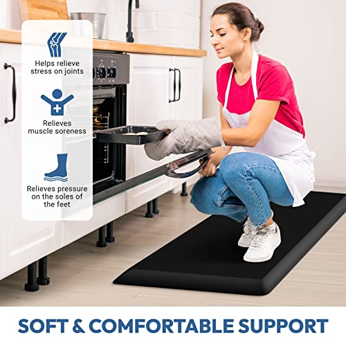 Steplively 4/5 Inch Thick Kitchen Mat - Cushioned Anti Fatigue Mats For Kitchen Floor - Easy To Clean, Waterproof, Non-Slip Kitchen Rug For Sink thumb #3