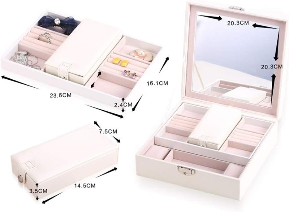 Jewelry Storage Case Cosmetic Case Simple Solid Color Wooden Jewelry Box Creative Cosmetic Box Jewelry Storage Box Ring Holder