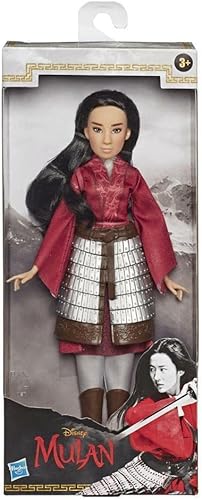 Miniatura 2 de Disney Mulan Fashion Doll con falda armadura, zapatos, pantalones y parte superior, inspirada en la película Mulan de Disney, juguete para niños y