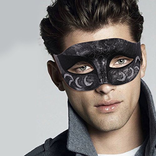 Image of Thmyo Couple's Venetian Masquerade Masks, Metal Mask Costumes Mardi Gras Prom Mask Set