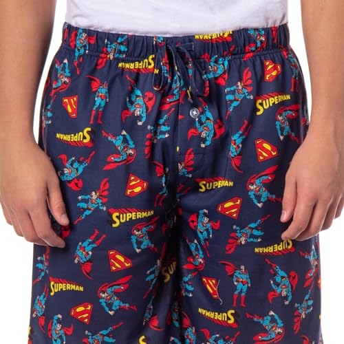 DC Comics Superman Pajama Shorts Men's All Over Print Lounge PJ Bottoms3